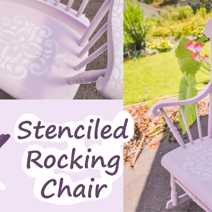 5 Steps to Transforming a Rocking Chair with a Stencil!