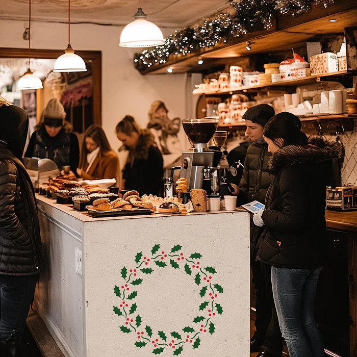 holiday garland stencil