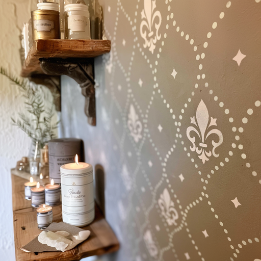 Fleur De Lis Damask Wall Pattern