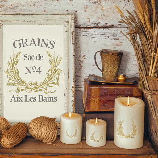 french grain sach stencil