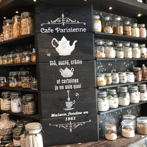 tea sugar cream stencil