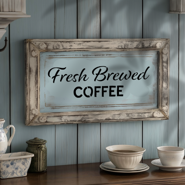 Fresh Brewed Coffee Decor Sign