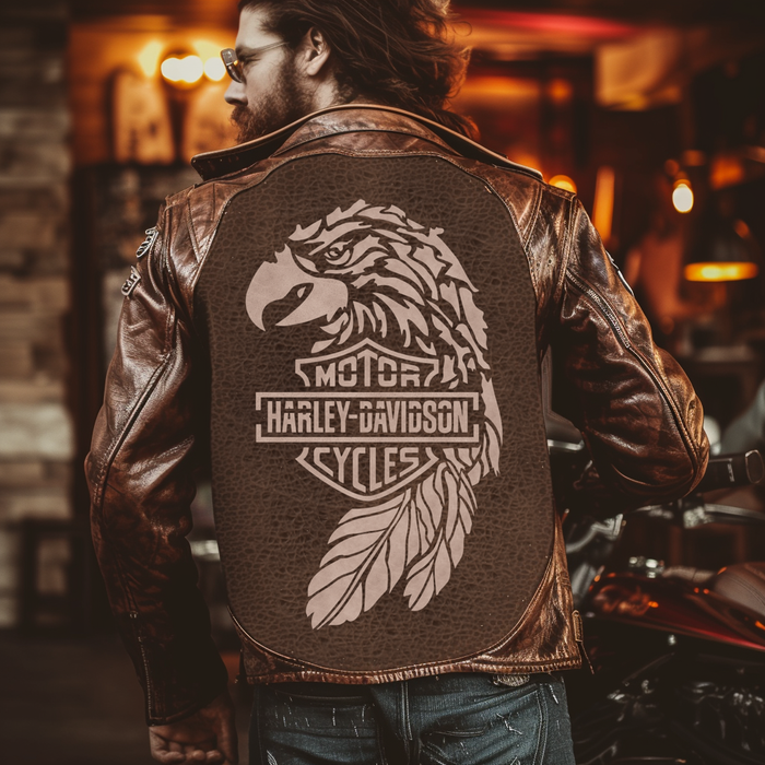 Harley Davidson Eagle and Feather Stencil
