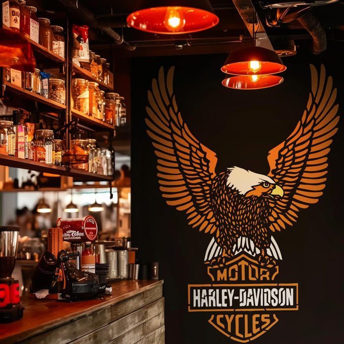 harley davidson eagle and shield stencil