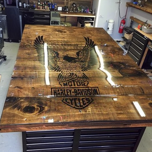 harley davidson eagle and shield stencil