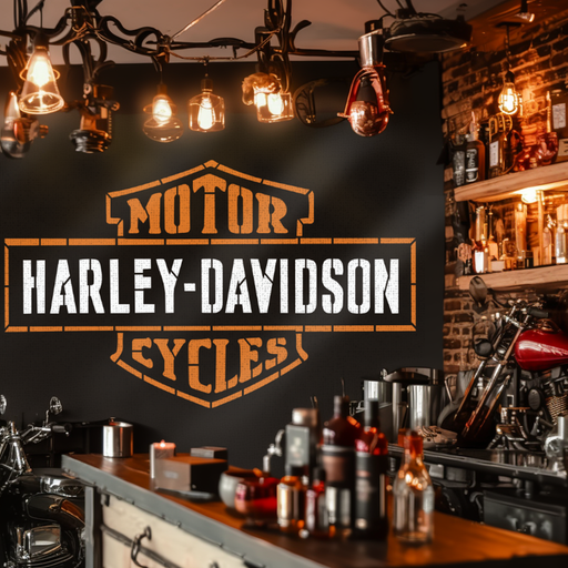 harley davidson motorcycle stencil