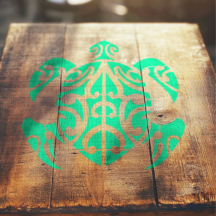 tribal turtle stencil