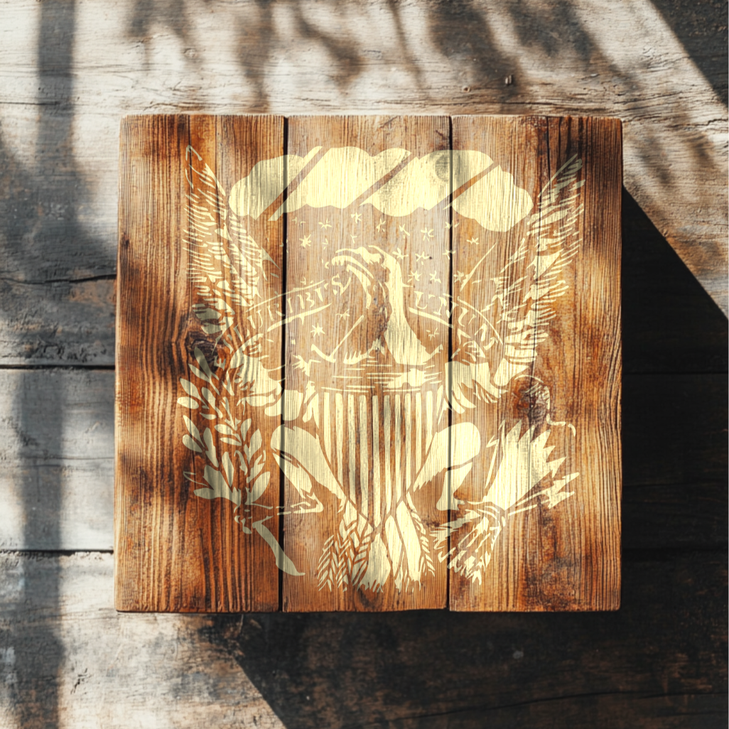 American Eagle Patriotic Americana Template Signage Décor