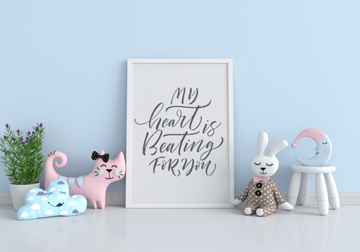 my heart is beating for you stencil