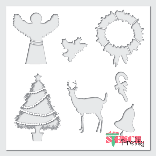 christmas wreath stencil