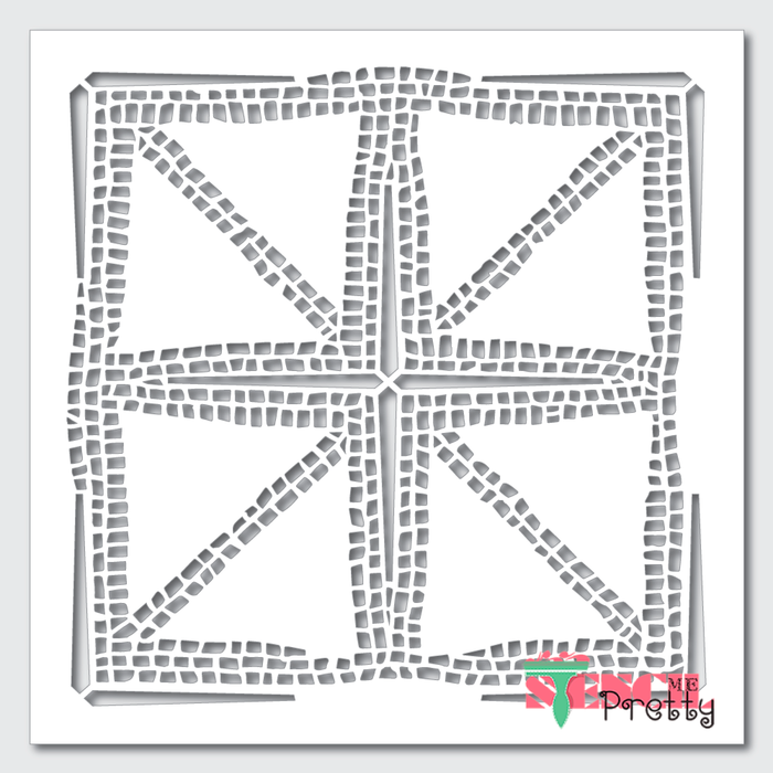 The Prague Cobblestone Street Tile Stencil