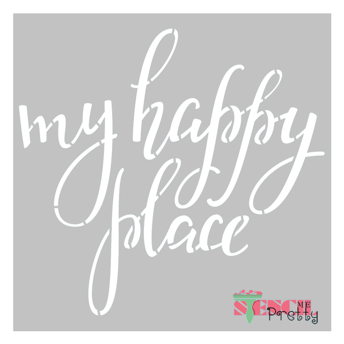 My Happy Place Cozy Calligraphy Template