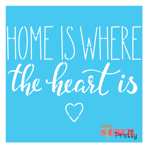 home is where the heart is stencil