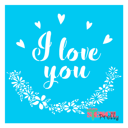 i love you stencil