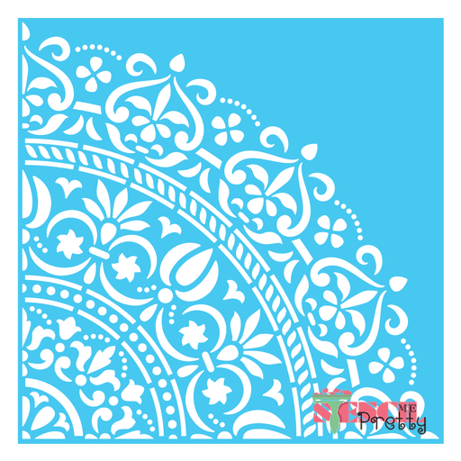 quarter mandala stencil