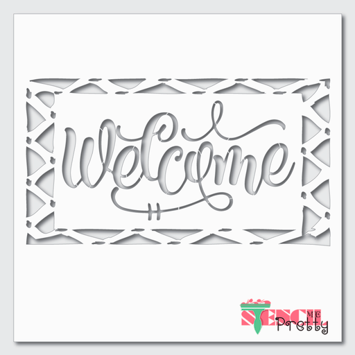 welcome sign stencil