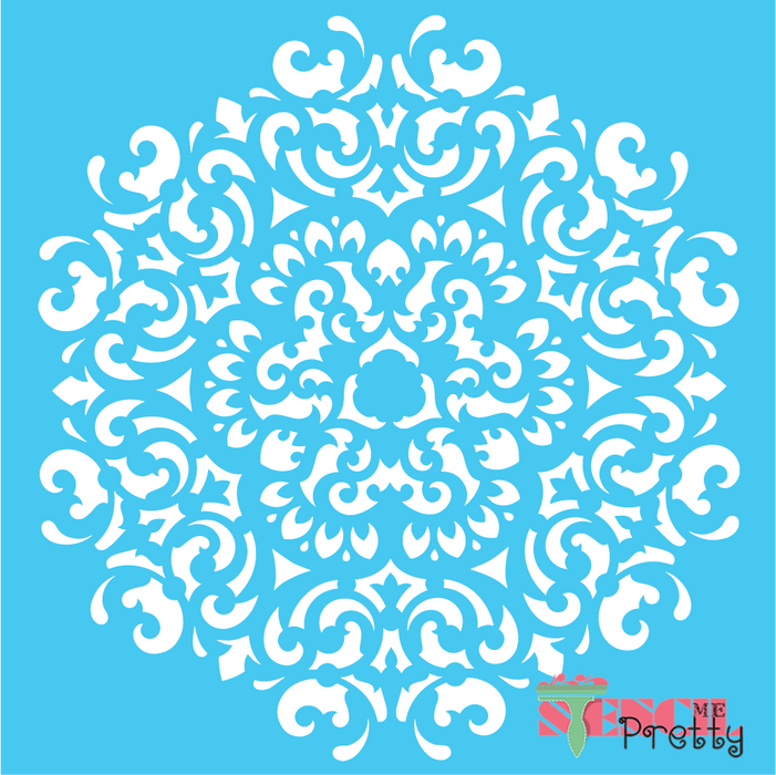 flame mandala stencil