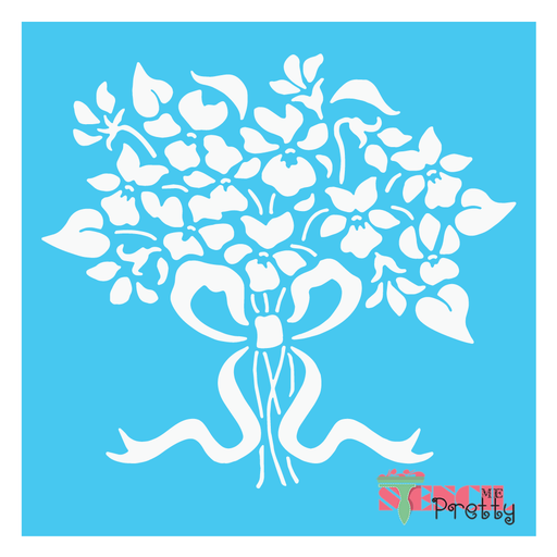 flower bouquet stencil