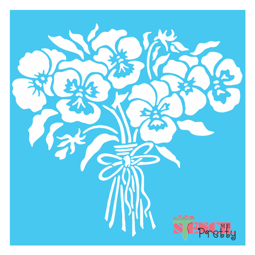 flower bouquet stencil