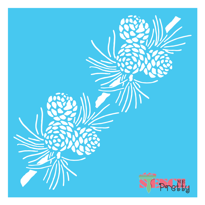 pine cone stencil