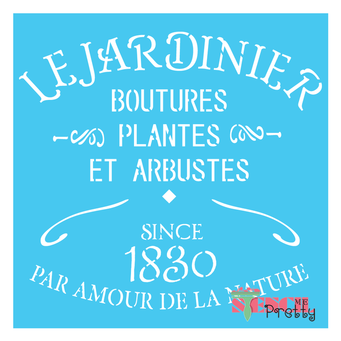 french garden stencil