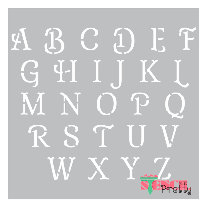 upper case letters stencil