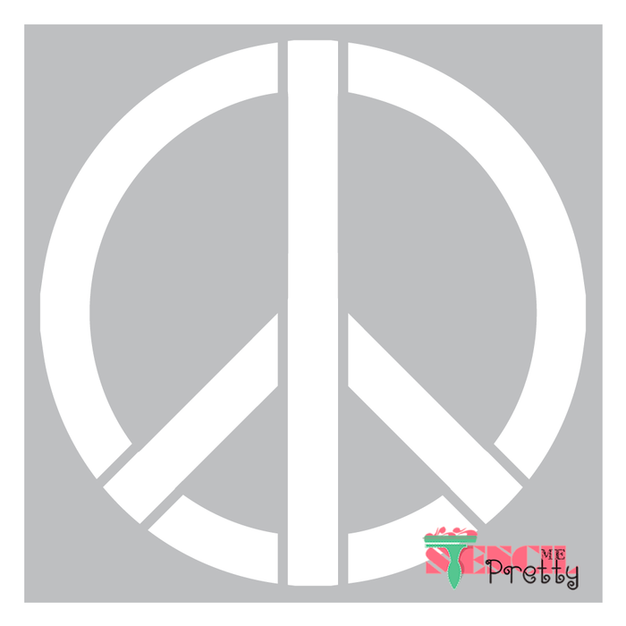 peace symbol stencil