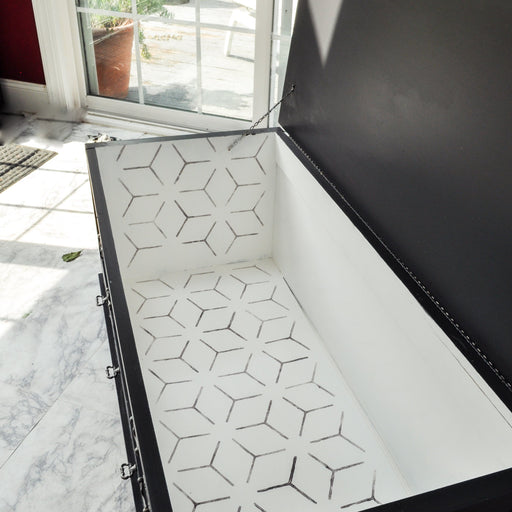 modern petals stencil