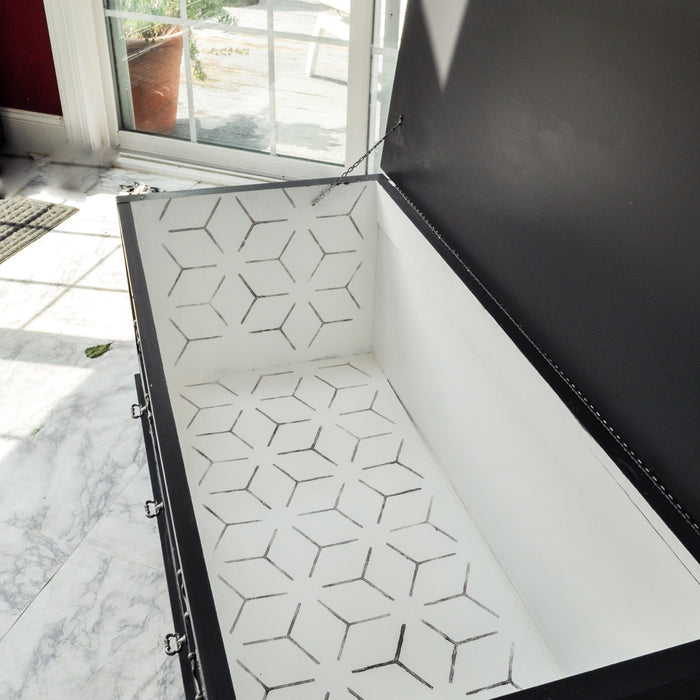 modern petals stencil