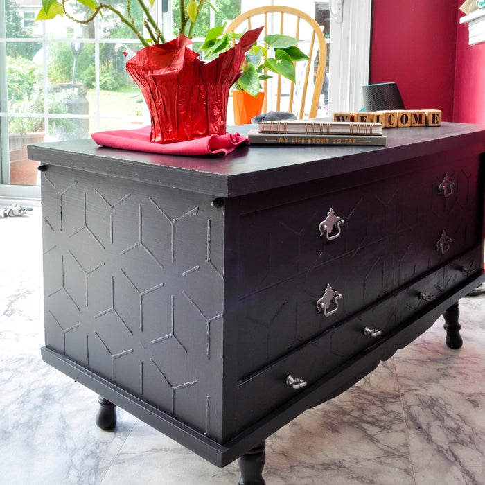 modern petals stencil