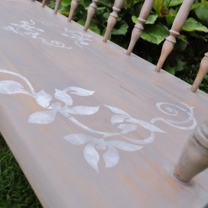 flourishing corner stencil
