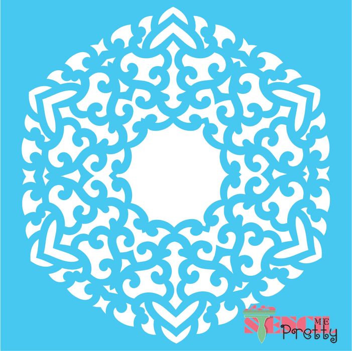 hexagon mandala stencil