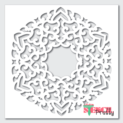 baroque mandala stencil