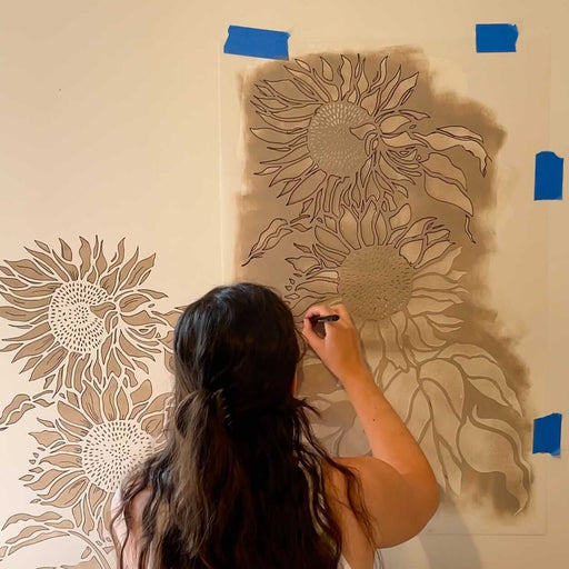 sunflower stencil