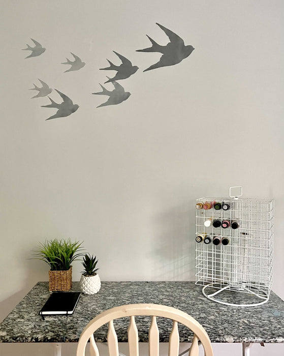 flock of birds stencil