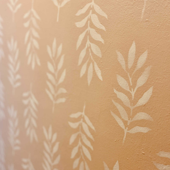 modern leaves stencil