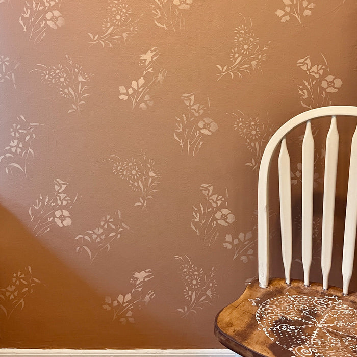 floral wall stencil
