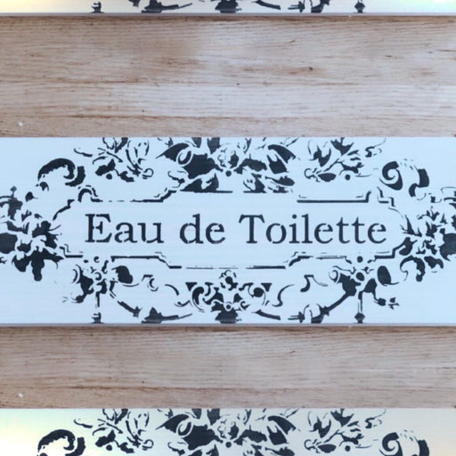 eau de toilette stencil