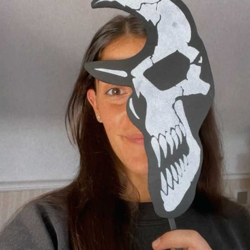 half skull stencil