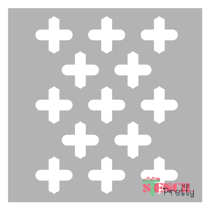 moroccan cross stencil