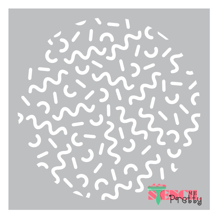 curved lines stencil