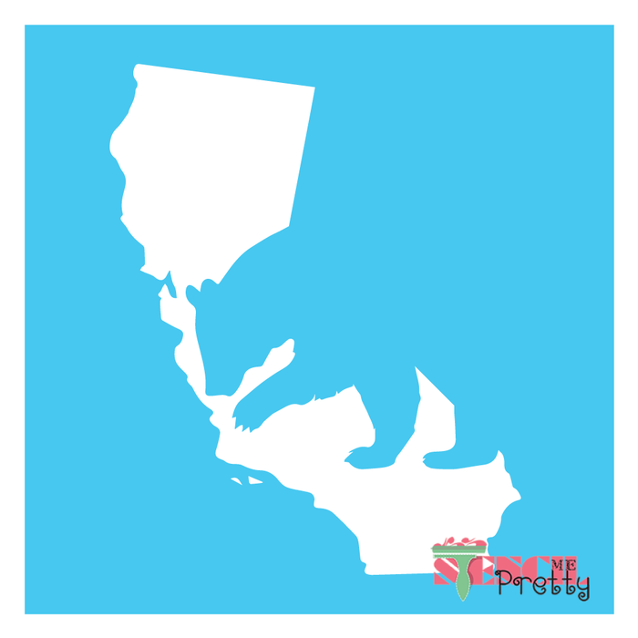 california map stencil