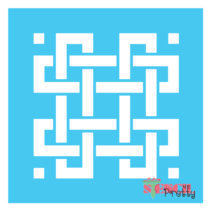 square celtic knot stencil