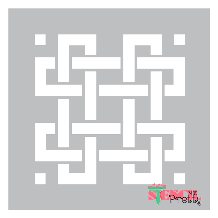 square celtic knot stencil