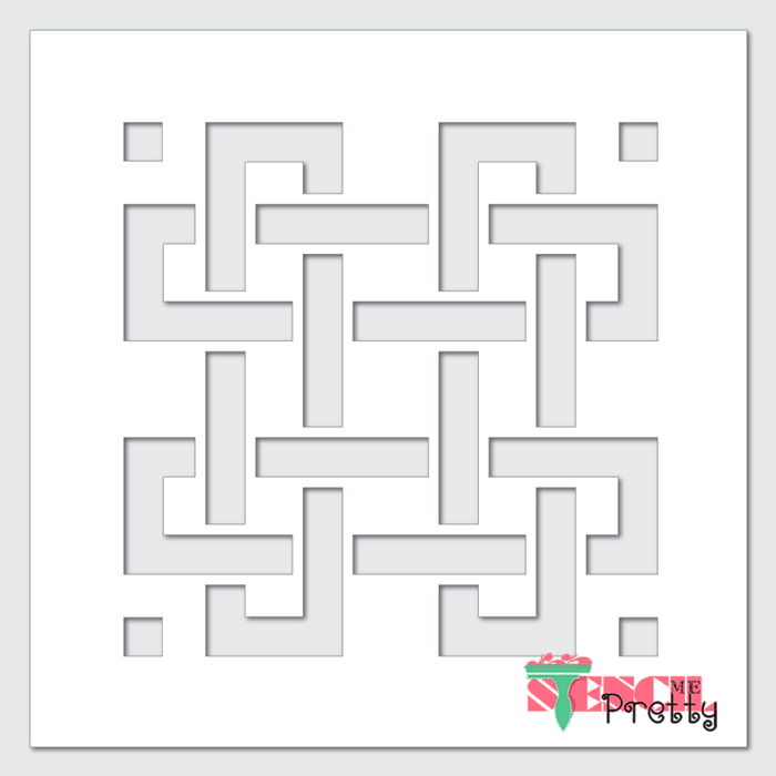 square celtic knot stencil