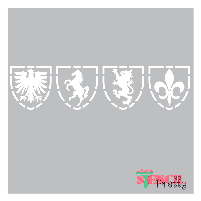heraldic crest stencil