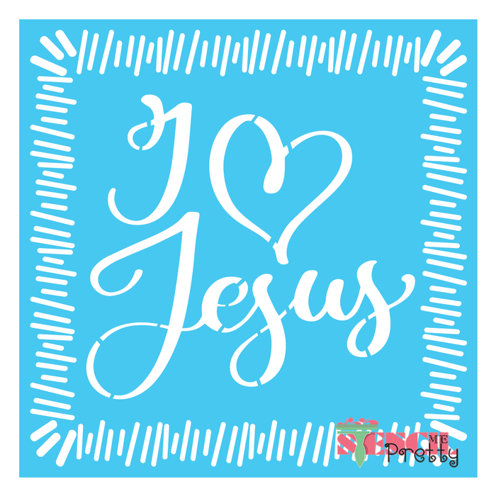 i love jesus stencil