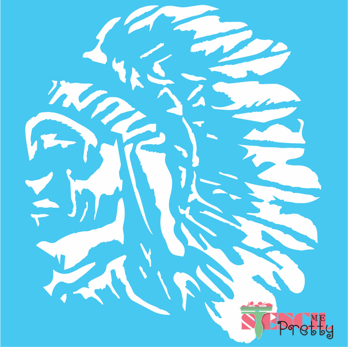 american indian headdress stencil
