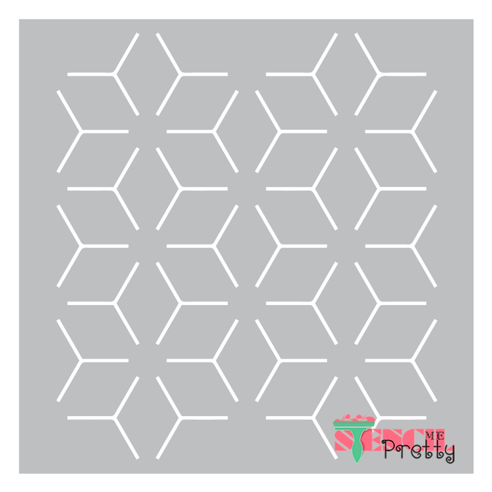 modern petals stencil