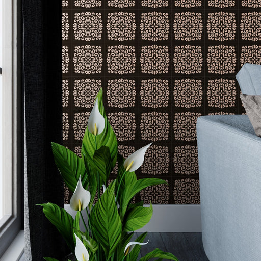flower tile stencil